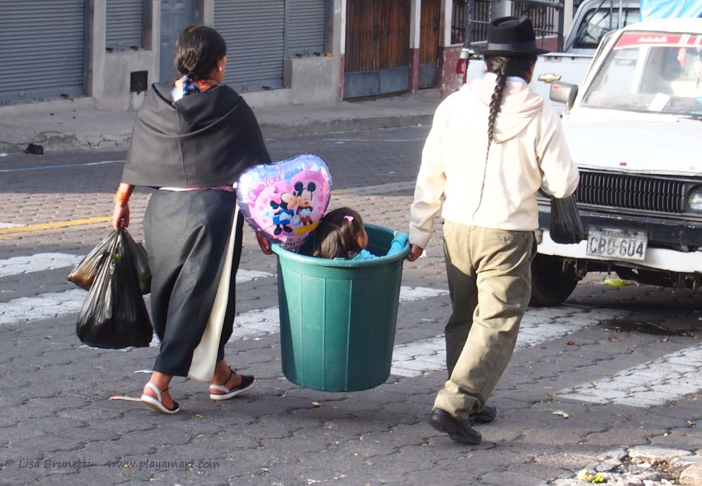 "Let's get moving!" - Otavalo - Child in Bucket!